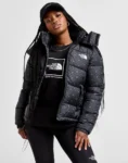 the north face logo padded jacket