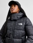 the north face logo padded jacket