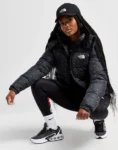 the north face logo padded jacket