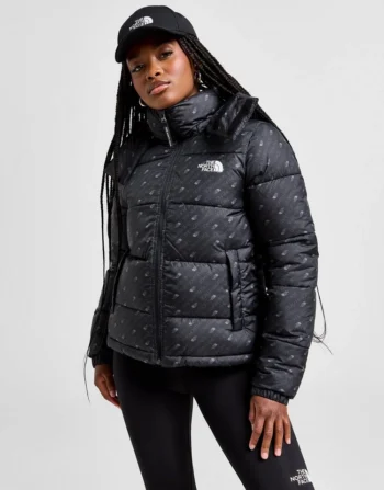 the north face logo padded jacket