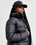 the north face logo padded jacket